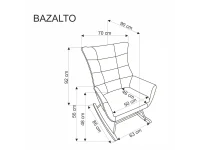 Кресло-качалка BAZALTO чёрный pilt 8