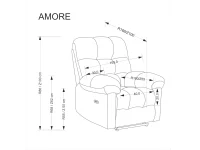 Tugitool AMORE elektriline recliner - Hall pilt 9