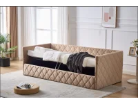 Кровать 90x200 ELIZA с подъемным механизмом - Бежевая pilt 3