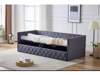 Кровать 90x200 ELIZA с подъемным механизмом - Бирюзовая pilt 3