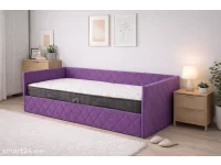 Кровать 90x200 ELIZA с подъемным механизмом - Лиловая pilt 2