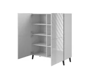 CABINET 100 ABETO mat white/ gloss white pilt 4