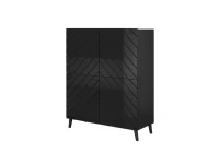 Chest of drawers ABETO mat black/ gloss black pilt 3
