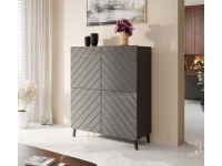 Chest of drawers ABETO mat graphite/ gloss graphite pilt 2