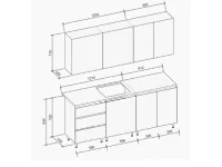 Кухня ASTI 200 дуб артисан pilt 5