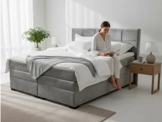 Континентальная кровать 180х200 CONTI - Loris 80 серый pilt