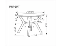 Стол обеденный RUPERT орех pilt 5