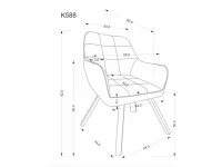 Стул K588 вращающееся кресло, бежевый pilt 10