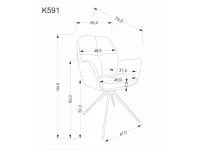 Стул K591 вращающееся кресло, коричневое pilt 3