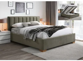 Кровать 160x200 HAZEL оливковая - с подъемным механизмом