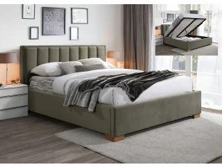 Кровать 140x200 HAZEL оливковая с подъемным механизмом pilt