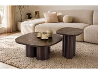 Журнальный стол CORDINA S c.table коричневый мрамор / коричневый pilt 4