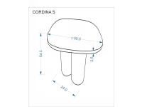 Журнальный стол CORDINA S c.table коричневый мрамор / коричневый pilt 3