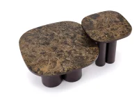 Журнальный стол CORDINA c.table коричневый мрамор / коричневый pilt 5