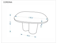Журнальный стол CORDINA c.table коричневый мрамор / коричневый pilt 4