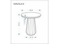 Журнальный стол DIAVOLA S c.table травертин / орех pilt 3