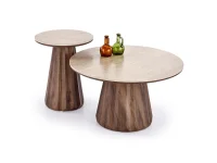 Журнальный стол DIAVOLA c.table травертин / орех pilt 3