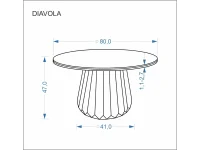 Журнальный стол DIAVOLA c.table травертин / орех pilt 5