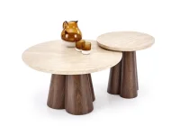 Журнальный стол FRIDA S c.table травертин / орех pilt 4