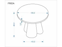 Журнальный стол FRIDA c.table травертин / орех pilt 3