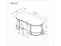 Журнальный стол KALUA c.table белый мрамор/золото pilt 3