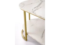 Журнальный стол KALUA c.table белый мрамор/золото pilt 6