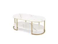 Журнальный стол KALUA c.table белый мрамор/золото pilt 2