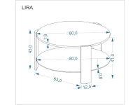Журнальный стол LIRA c.table орех / черный pilt 4