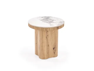 Журнальный стол MAGNUM S c.table белый мрамор / натуральный pilt