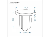 Журнальный стол MAGNUM S c.table белый мрамор / натуральный pilt 4