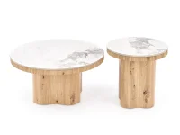 Журнальный стол MAGNUM c.table белый мрамор / натуральный pilt 4