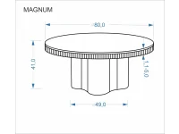 Журнальный стол MAGNUM c.table белый мрамор / натуральный pilt 3