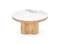 Журнальный стол MAGNUM c.table белый мрамор / натуральный pilt 2