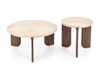 Журнальный стол MAMBO S c.table травертин / орех pilt 3