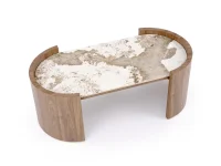 Журнальный стол NICOSIA c.table бежевый мрамор / орех pilt 4