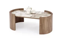 Журнальный стол NICOSIA c.table бежевый мрамор / орех pilt 3