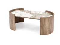Журнальный стол NICOSIA c.table бежевый мрамор / орех pilt 2