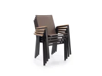 Tool FIERRO chair, must/hall/pruun pilt 3