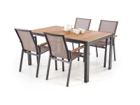 Laud FIERRO ristkülikuline laud, pruun/must pilt 10