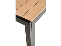 Laud FIERRO ristkülikuline laud, pruun/must pilt 5