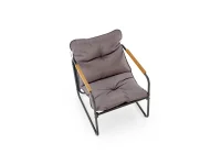 Aiamööbli komplekt HUDSON aiakomplekt (diivan, 2 tugitooli, kohvilaud), hall / pruun pilt 4