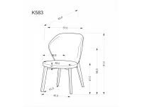 Стул K583 орех / коричневый / бежевый pilt 8