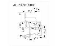 Рабочее кресло ADRIANO SKID офисное кресло черное pilt 4
