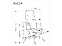 Рабочее кресло RAZOR бежевое pilt 3