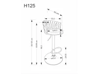 Барный стул H 126 серый pilt 4