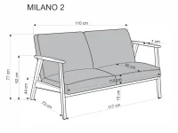 Diivan MILANO 2S sinine CASTEL 74 / tume pähkel pilt 7