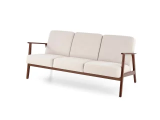 Diivan MILANO 3S helebeez CASTEL 04 / tume pähkel pilt
