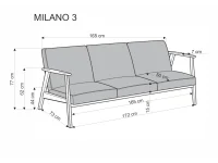Diivan MILANO 3S helebeez CASTEL 04 / tume pähkel pilt 5