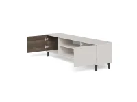 TV стол RANDOM 2 RTV-K  с камином 180 см, кашемир / орех / черный pilt 8