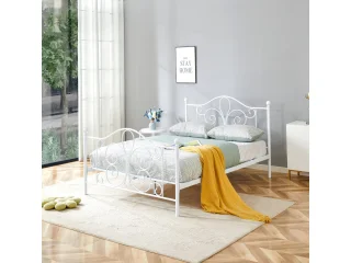 Voodi 140x200 PANAMA 140 valge pilt
